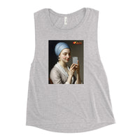 Girl With The Pearl Earring Selfie Tank Top