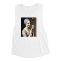 Girl With The Pearl Earring Selfie Tank Top